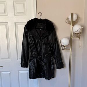 Vince Camuto Black Leather Women's Jacket